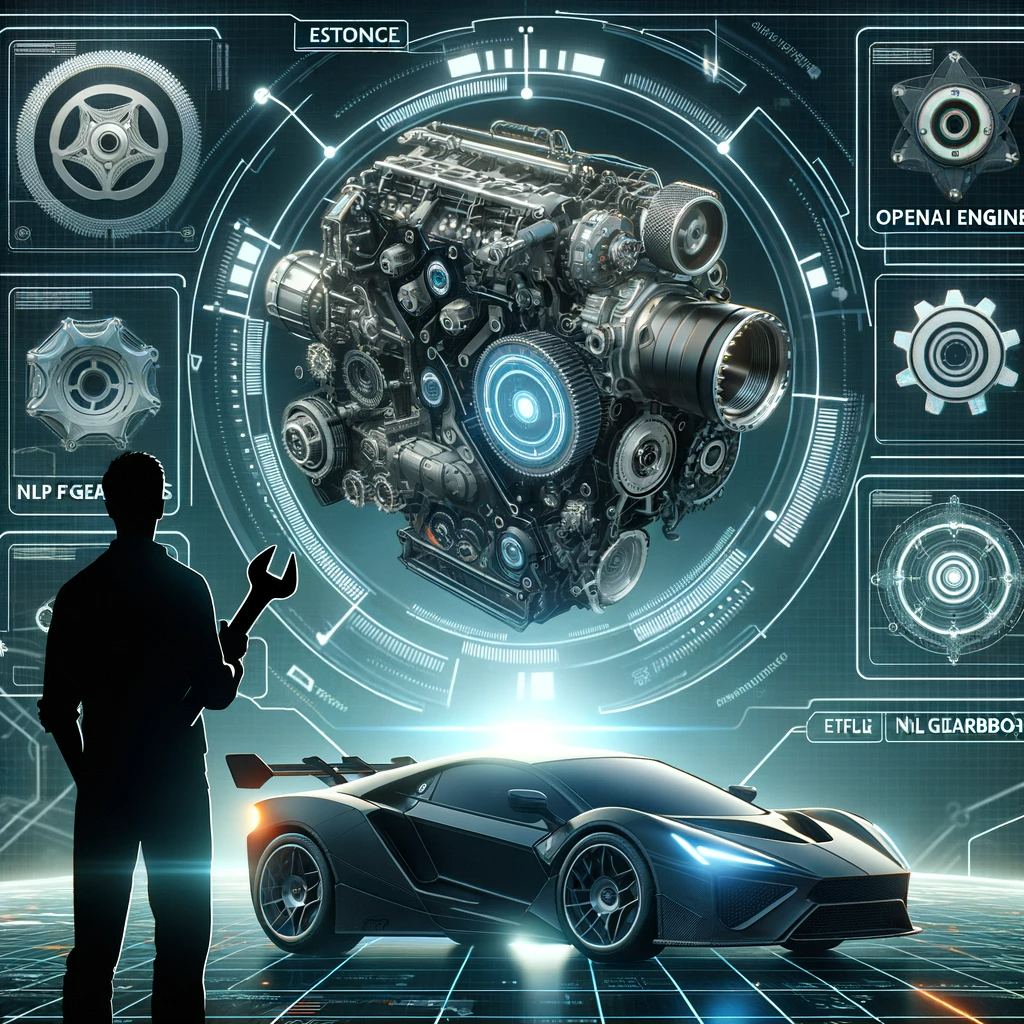 futuristic, digital interface, EzChatAI, OpenAI Engine