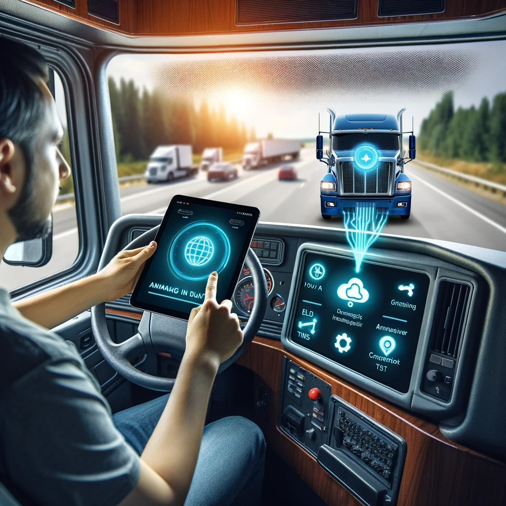 Truck Driver Using AI Chatbot for ELD and TMS